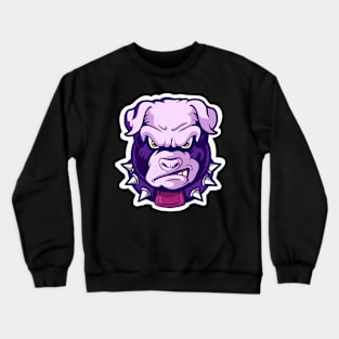 Angry Bulldog Face Gift Beware for the Bulldog Crewneck Sweatshirt